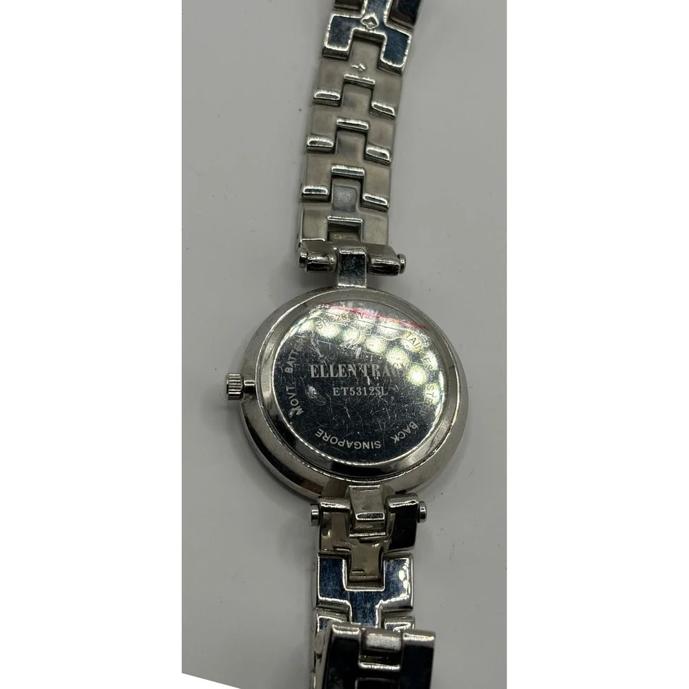Ellen Tracy Women's Silver Tone Rose Gold Accent Watch‎ ET5312SL Sparkle Accents
